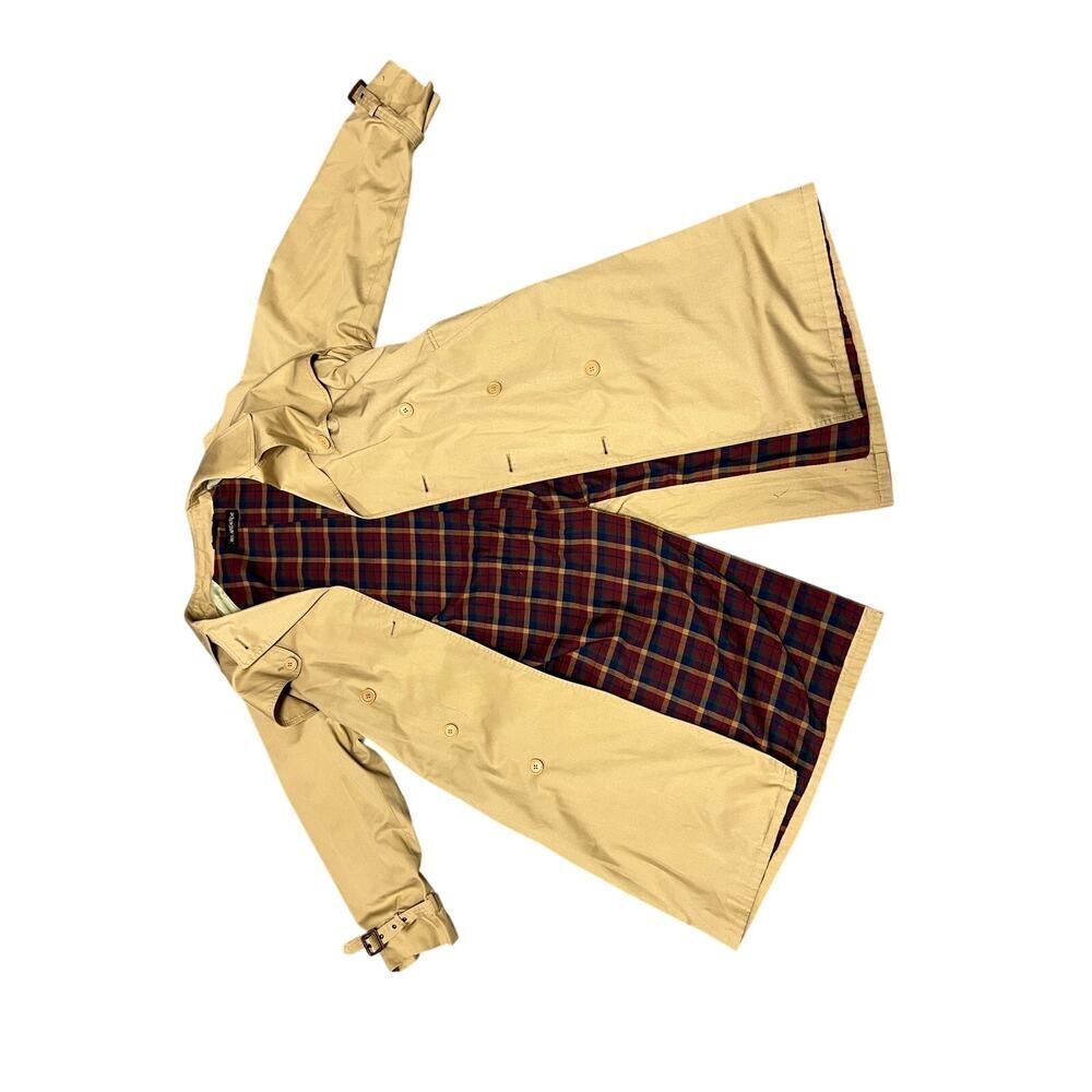 YVES SAINT LAURENT VINTAGE TRENCHCOAT WITH PLAID INTERIOR SIZE 54 EU SIZE L USA - Picture 14 of 15